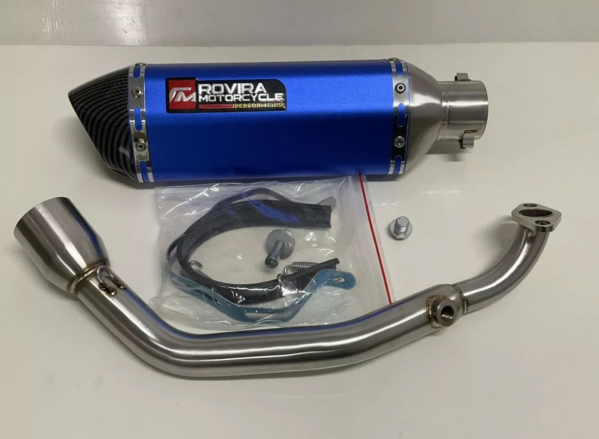 GY6 150cc Chuma 200cc EFI High Performance Exhaust System Rovira Brand.