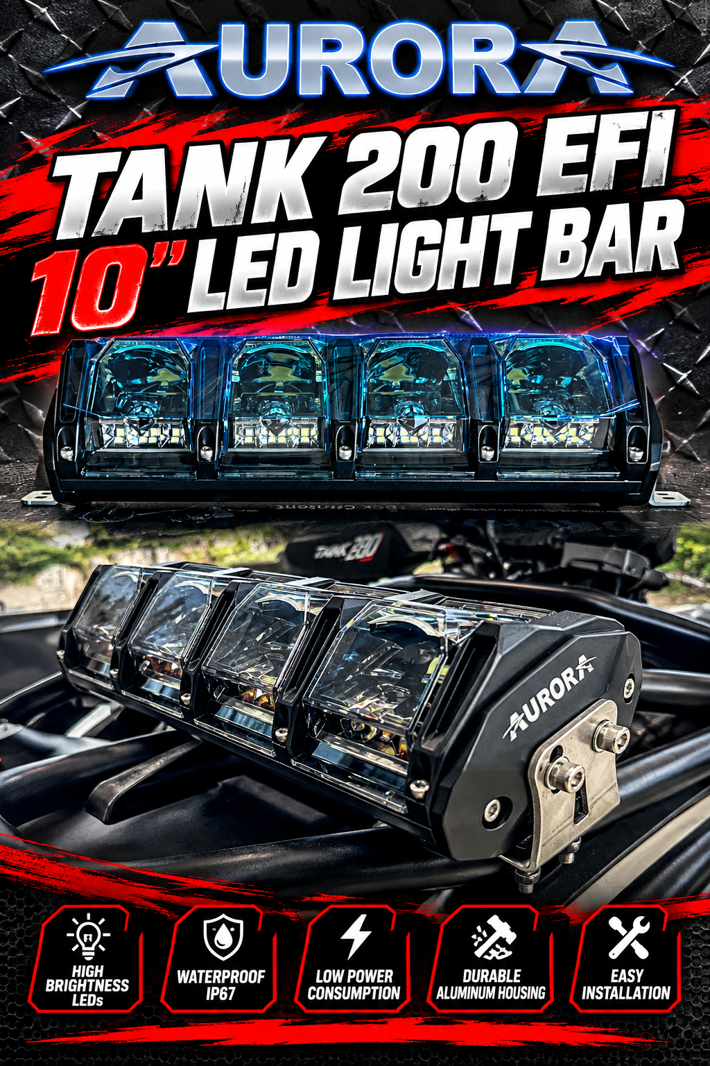 RGB LED Light bar for Tank 200 EFI Chuma