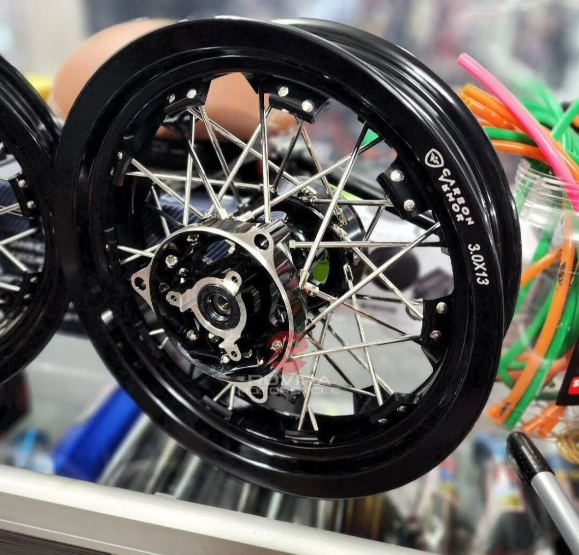 Scooter Tank 200 EFI Chuma aftermarket Rims 3.0x13