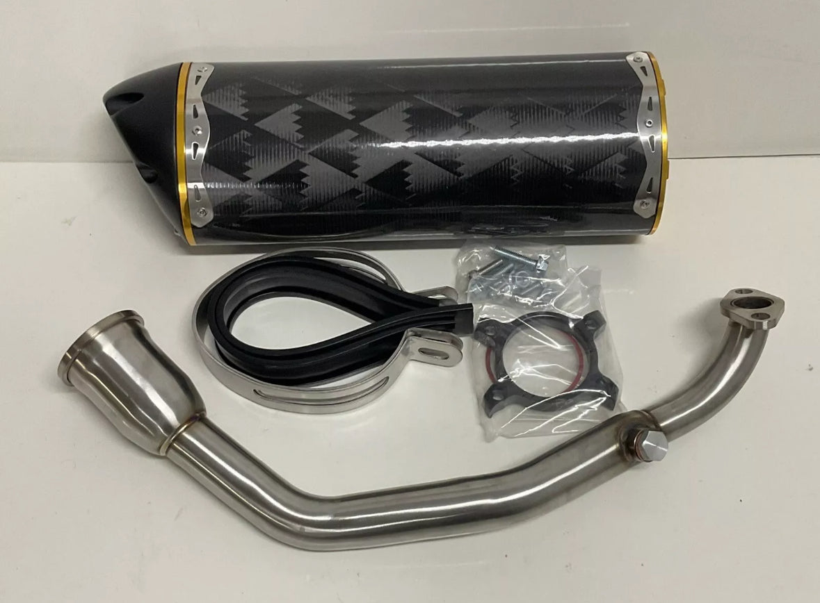 Scooter GY6 150cc High Performance Carbon Free Flow Exhaust System