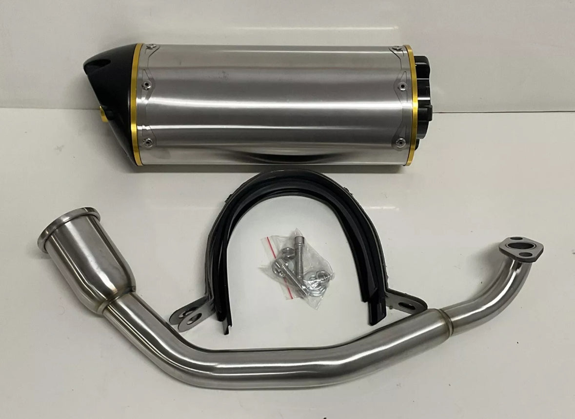 GY6 150cc High Performance Stainless Steel Exhaust System For Tao Tao Sport