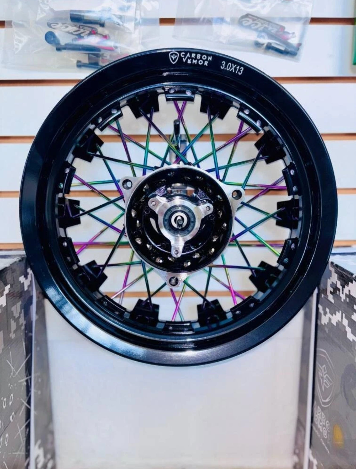 Scooter Tank 200 EFI Chuma aftermarket Rims 3.0x13