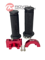 NCY THROTTLE & GRIP SET (RED, BEARING STYLE, 7/8") FOR 50cc QMB139 / 150cc GY6