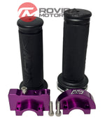 NCY THROTTLE & GRIP SET (PURPLE, BEARING STYLE, 7/8") FOR 50cc QMB139 / 150cc GY6