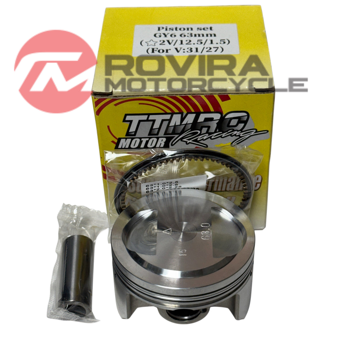 TTMRC 63mm 2 valve Forge Piston (pin 15)