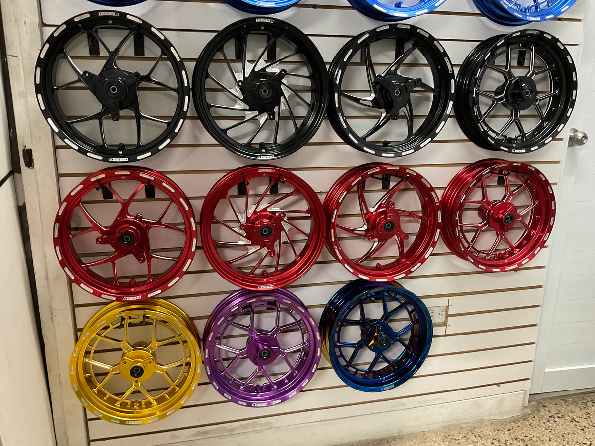 CODE 6 CNC Billet Wheel Set for Tank & GY6 150cc