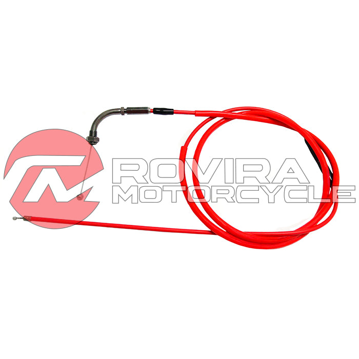 Scooter GY6 50cc 150cc OKO KOSO MIKUNI Flatside Throttle Cable 76" RED PWK