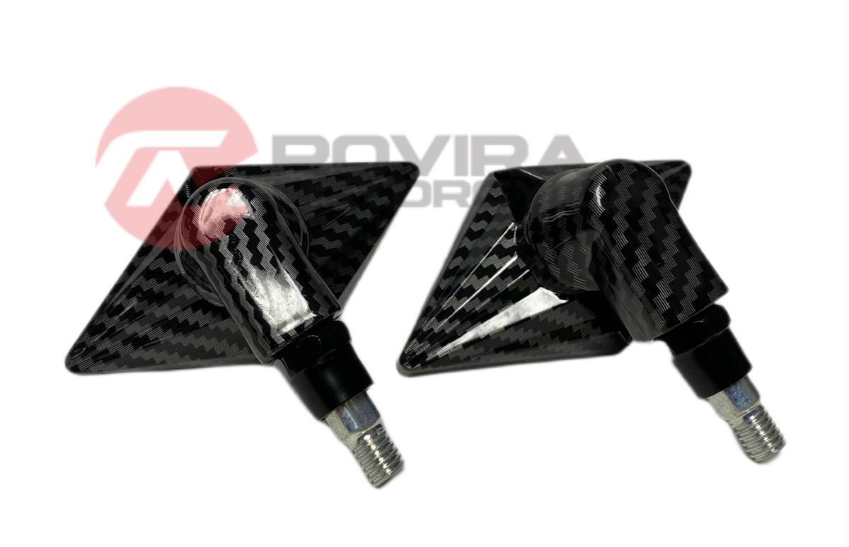 Vento small diamond motorcycle mirrors (Carbon Fiber)