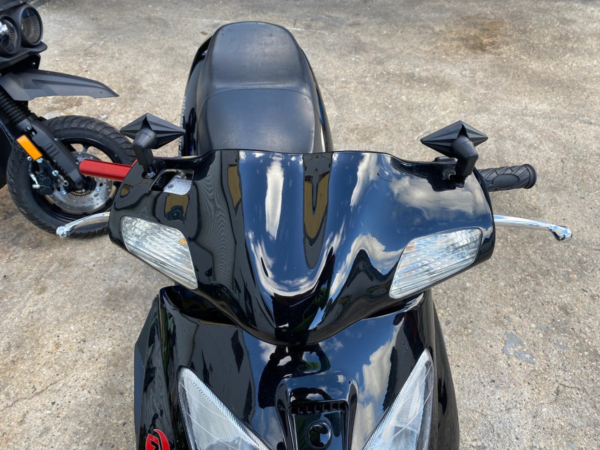 Vento small diamond motorcycle mirrors (Black)