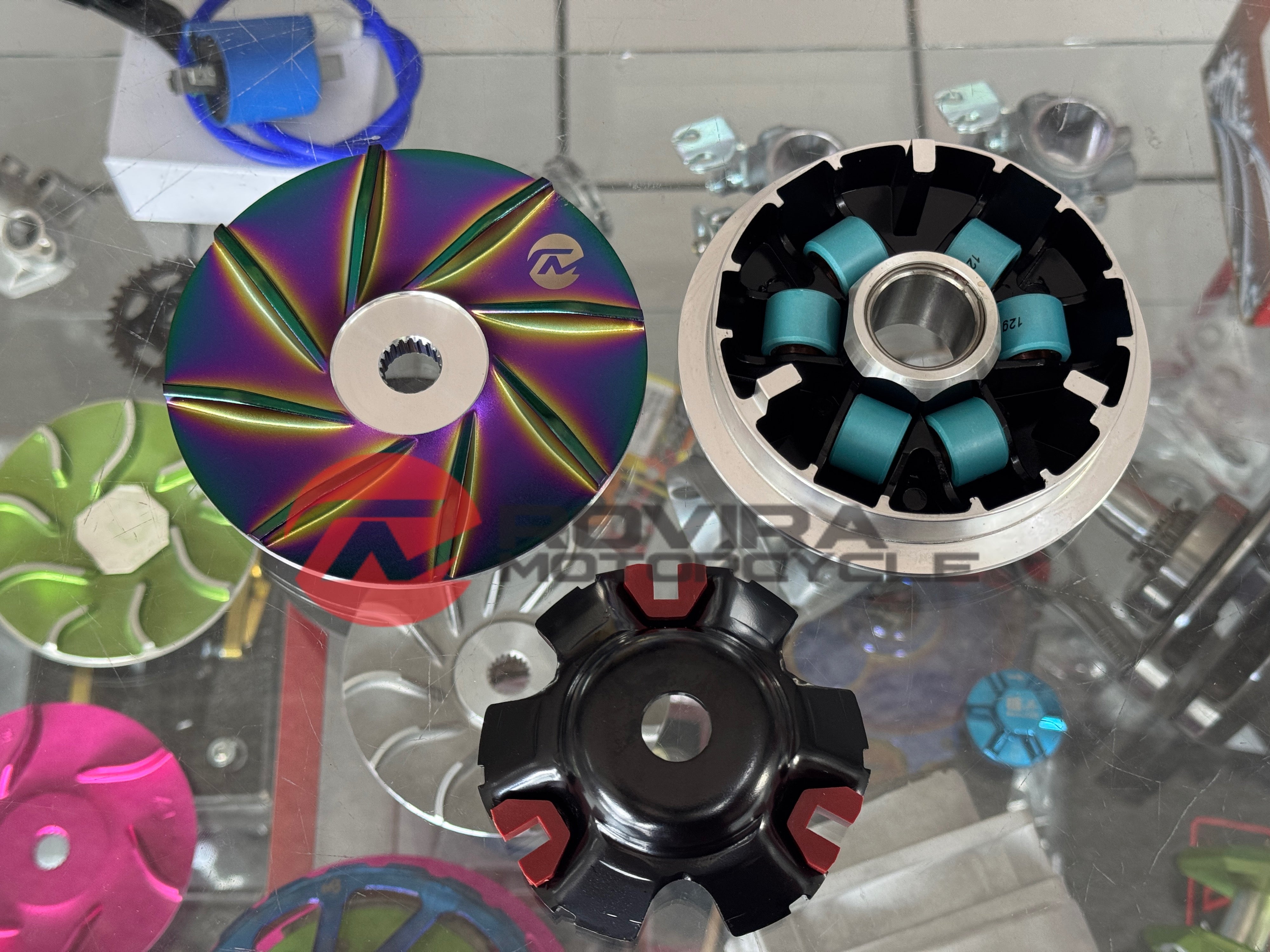 Bando Variator Kit Ban Jing Variator kit for Tank 200 EFI with RM Logo Rainbow Color ...