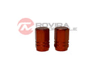 2 Pack Aluminum tire valve caps wheel rim cap