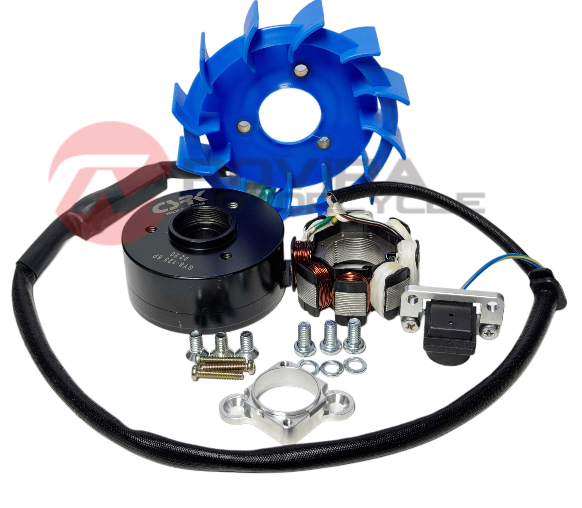 HANQIMOTO GY6 Stator,Gy6 150cc Performance Parts,8 Coil 5 Wire Alternating Current