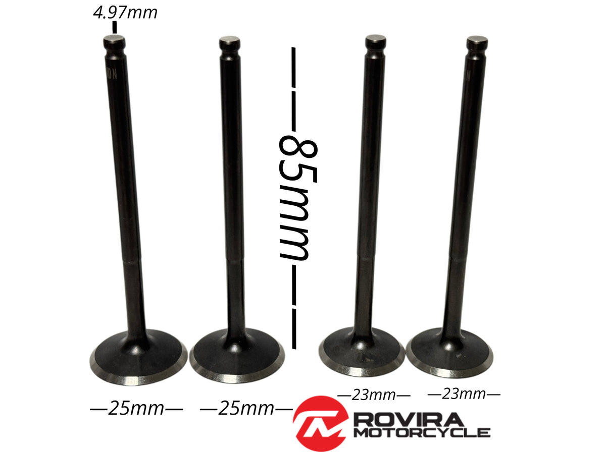 TTMRC Valve set (4) for GY6 67MM Roller Cylinder Head