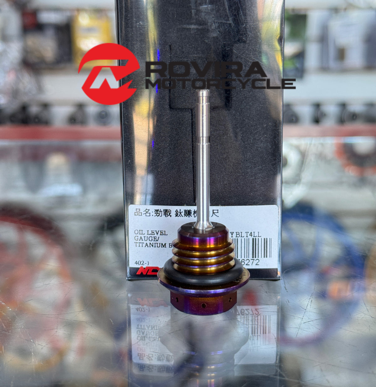 NCY GY6 150CC OIL LEVEL GAUGE TITANIUM BLUE