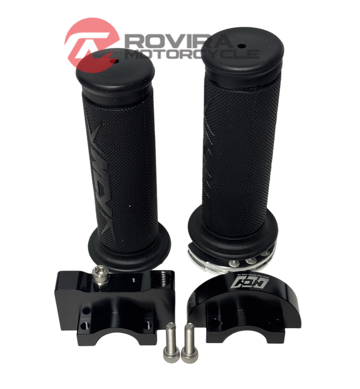 NCY THROTTLE & GRIP SET (BLACK, BEARING STYLE, 7/8") FOR 50cc QMB139 / 150cc GY6
