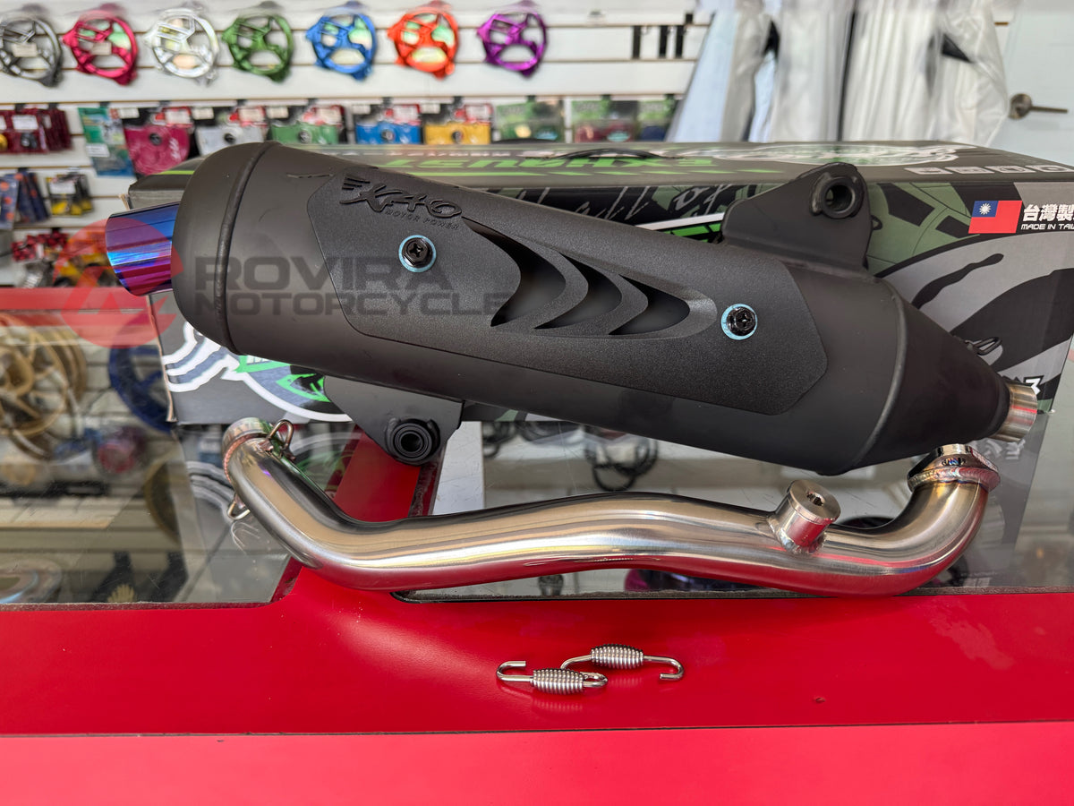 Scooter GY6 150cc 200cc EFI Tank 200 CSRK KAO High Performance Round Exhaust Systems