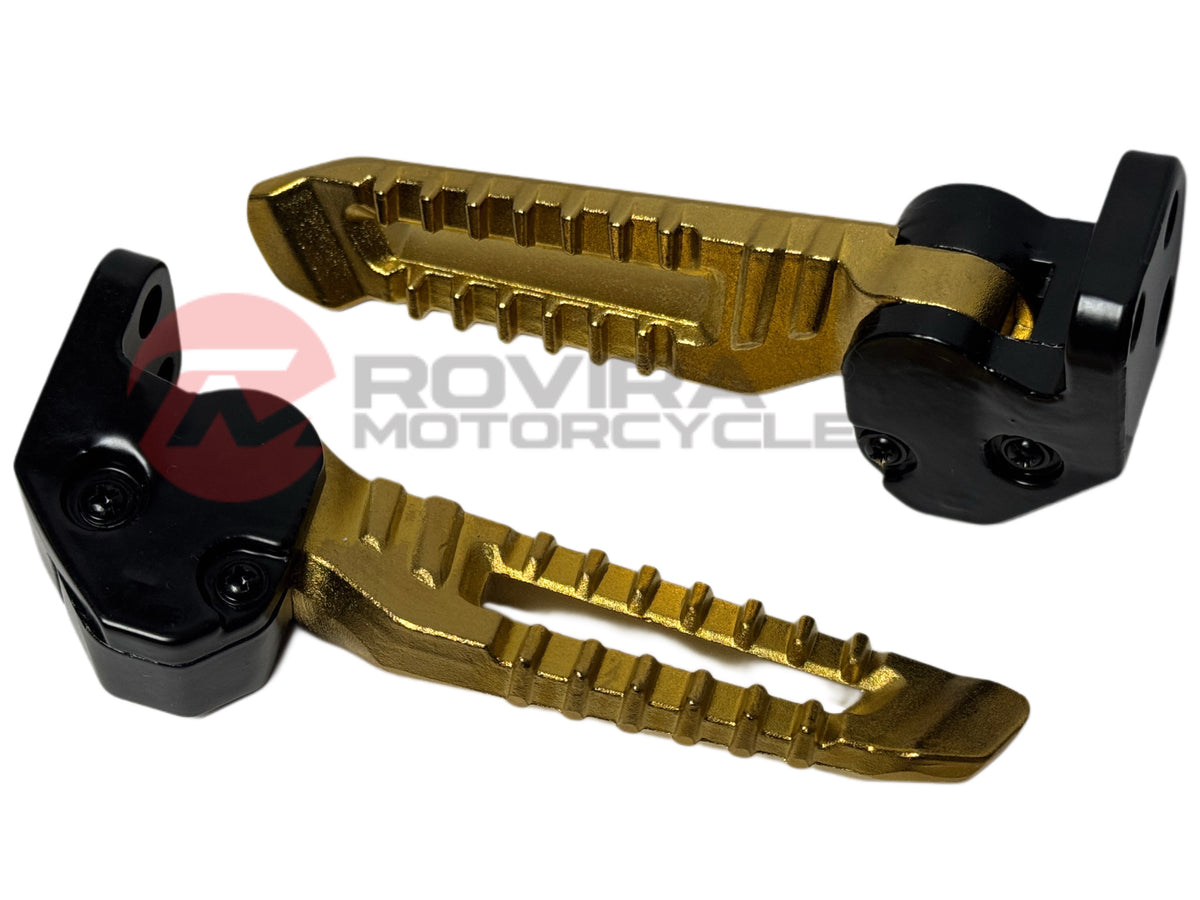 SCOOTER GY6 CHUMA TANK 200 FOOTREST FOOT PEGS GOLD COLOR