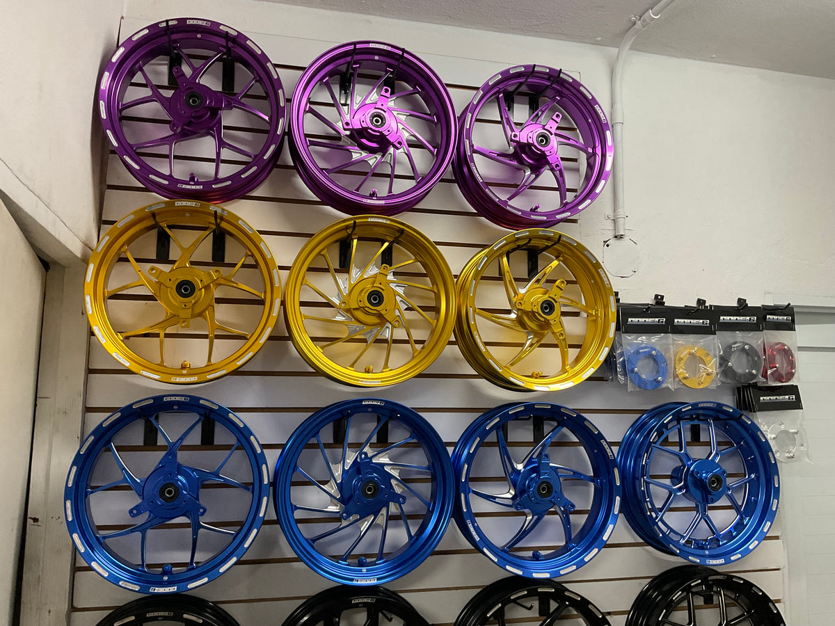 CODE 6 CNC Billet Wheel Set for Tank & GY6 150cc