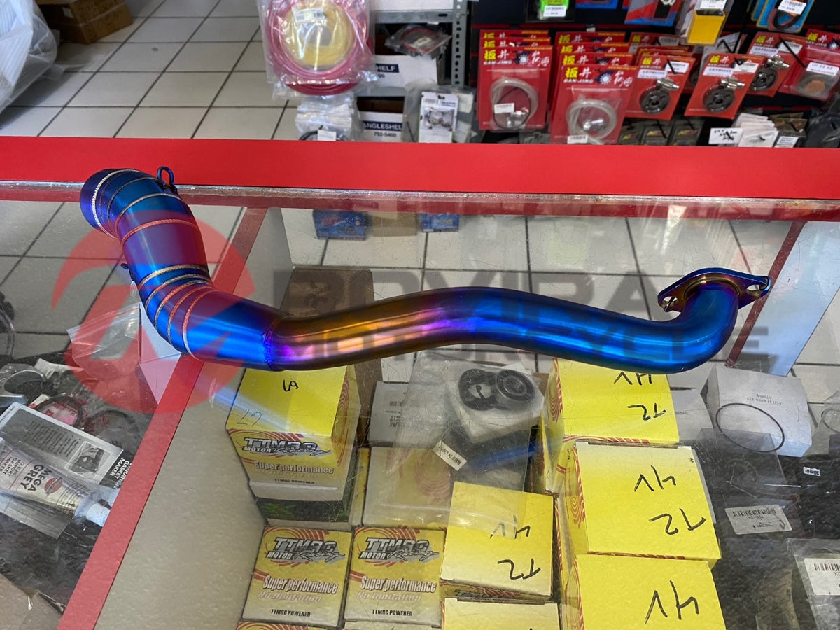 Titanium finished gy6 150 Exhaust Pipe for 2 or 4 valve